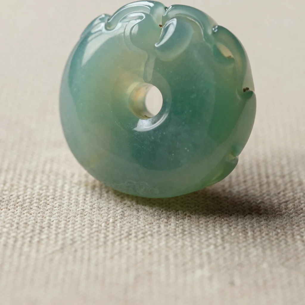 Carved Green Agate Tara Amulet